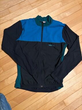 TREK USA Men's Black & Teal Windbreaker Jacket